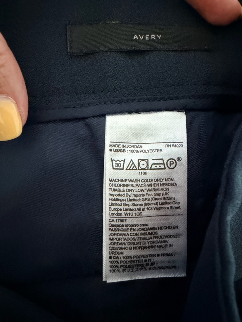 Banana Republic | Avery Navy Trousers with Green Side Stripe - Picture 5 of 5